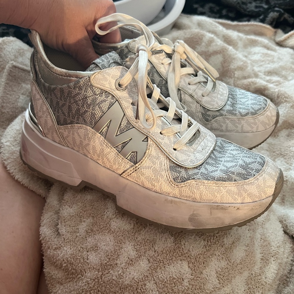 Michael Kors Gray and White Sneakers - Picture 2 of 6